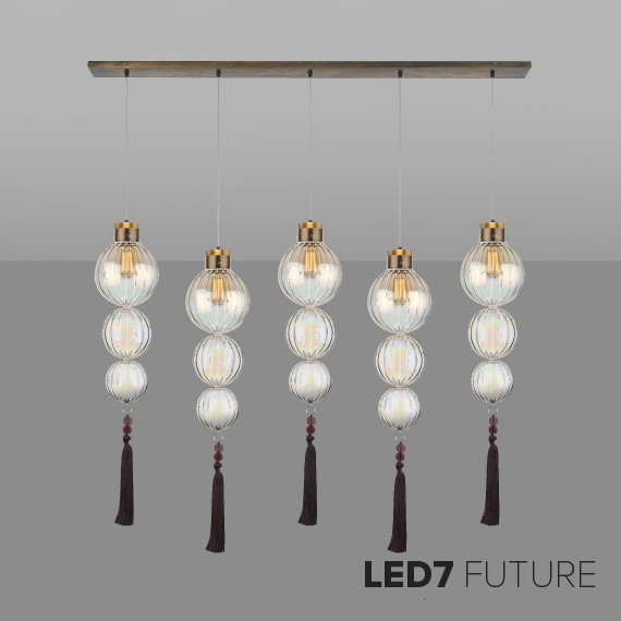 Heathfield Lighting - Medina Linear 5 Chandelier